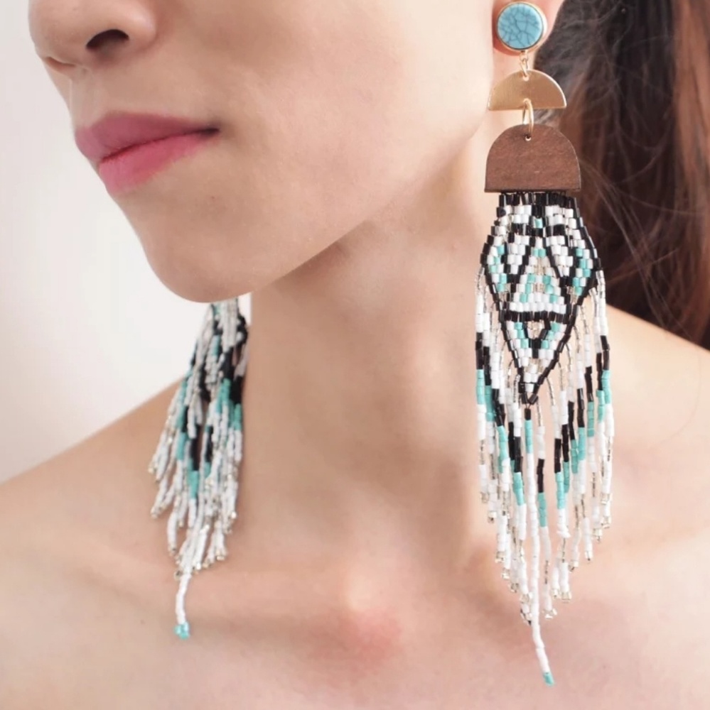 Bohemian drop earrings